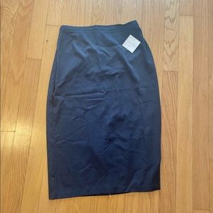 Sag Harbor Stretch Plus Size Navy Pencil Skirt
